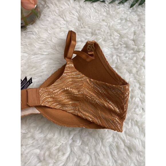 NWT VICTORIA SECRET VERY SEXY UPLIFT PLUNGE LACE BRA SZ 32C BROWN UNDERWIRED $49 - Picture 6 of 8